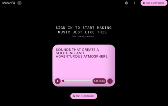 谷歌发布音乐AI工具MusicFX：一句话就能生成一首音乐