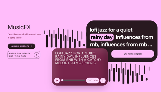谷歌发布音乐AI工具MusicFX：一句话就能生成一首音乐